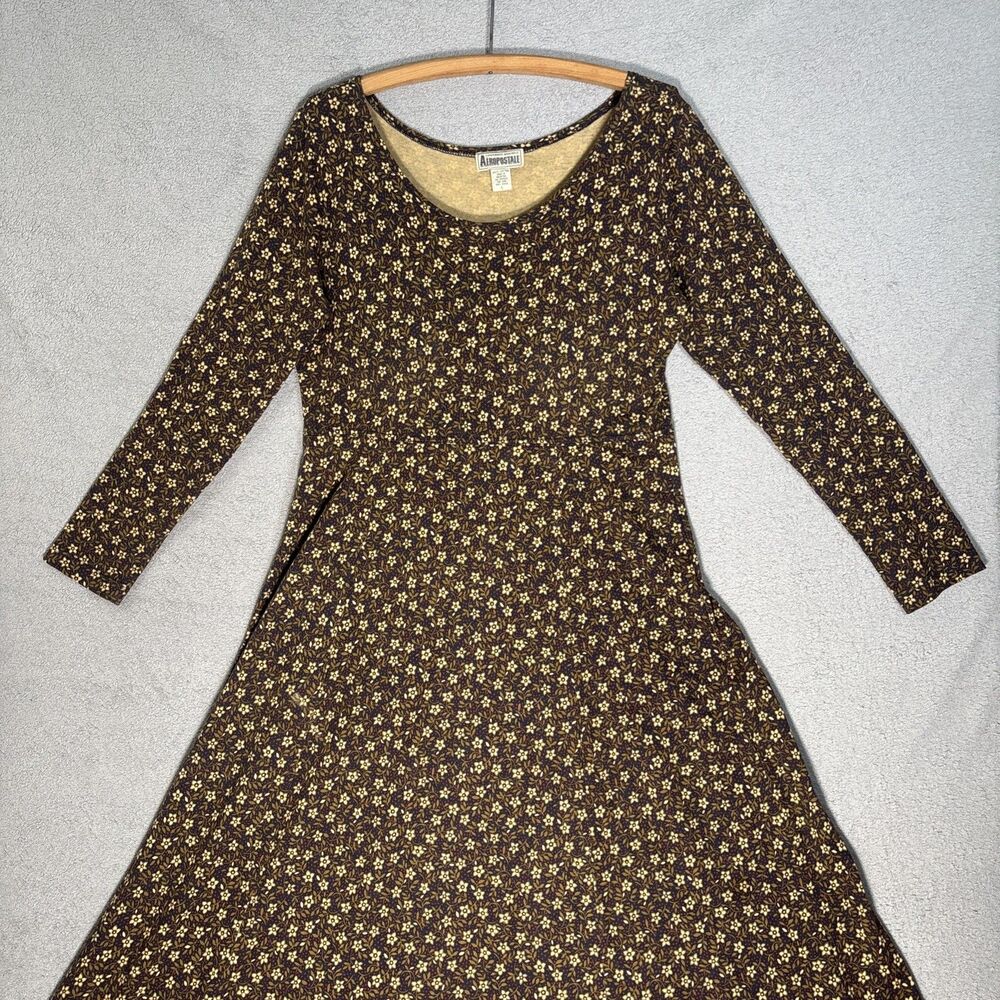 Vintage Aeropostale Womens Maxi Dress L Cotton Cottagecore Goblincore Grunge Y2K - Picture 3 of 13